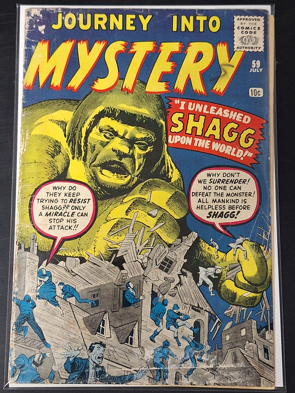 Journey Into Mystery 59 Marvel 1960 1st App of Shagg