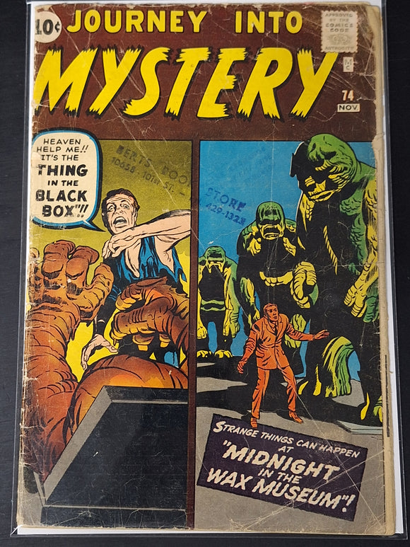 Journey Into Mystery 74 Marvel 1961 Pre Super-Hero