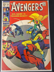 Avengers 59 Marvel 1968 1st App of Yellowjacket, 3rd App of Vision