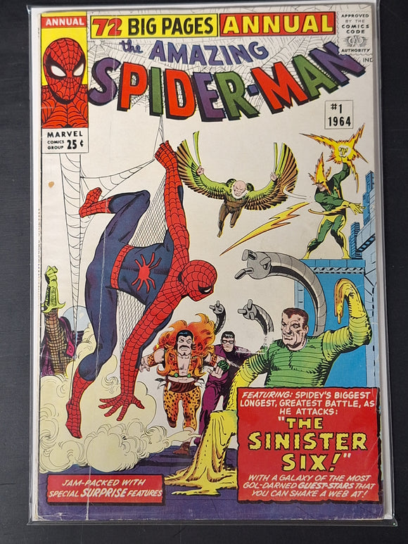 Amazing Spider-Man Annual 1 Marvel 1964 1st App of The Sinister Six, Canadian Edition