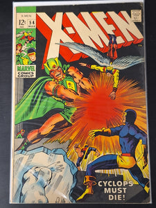 X-Men 54 Marvel 1969 1st App of Alex Summers & The Living Pharaoh