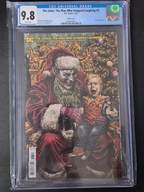 The Joker: The Man Who Stopped Laughing 3 CGC 9.8 Bermejo Variant