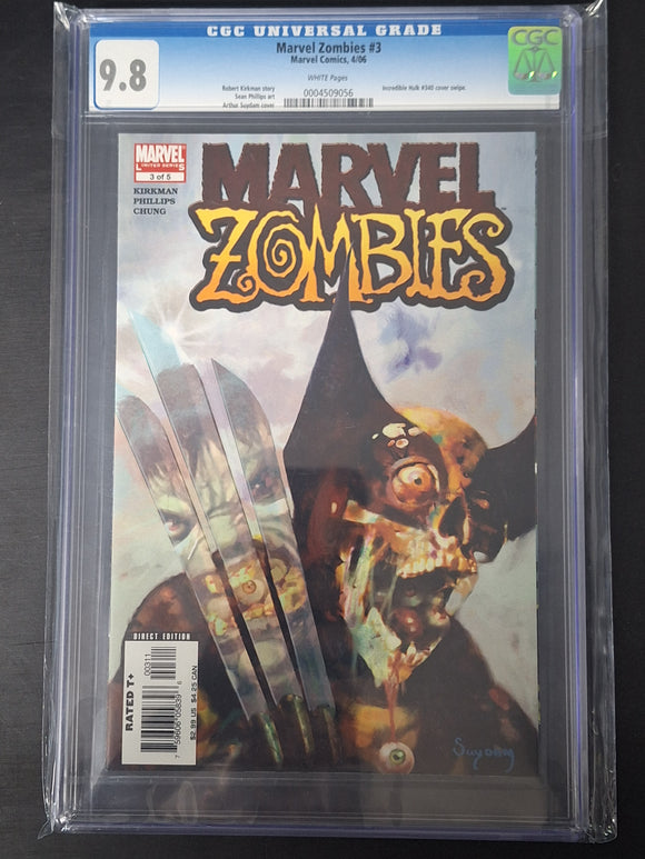 Marvel Zombies 3 Marvel 2006 CGC 9.8 Suydam Hulk 340 Homage