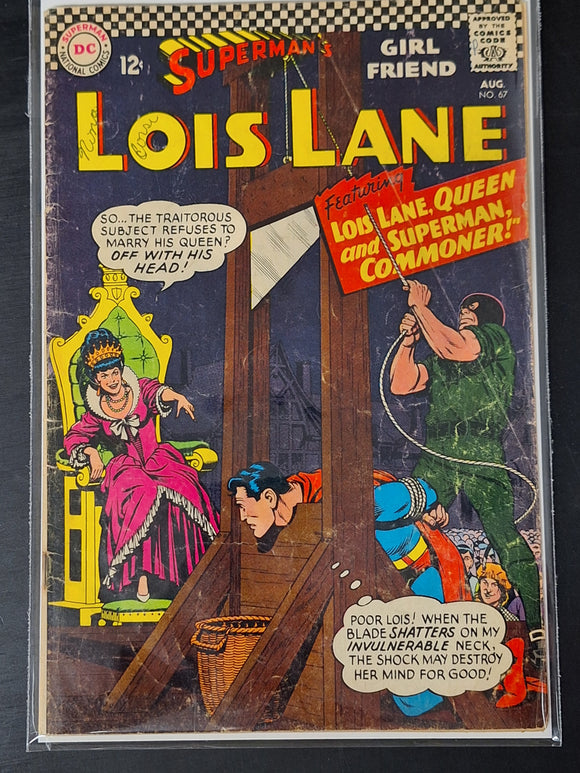 Lois Lane 67 DC 1966 Guillotine Execution Cover