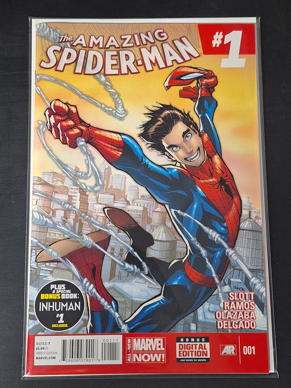 Amazing Spider-Man 1 Marvel 2014 1st App of Cindy Moon, Becomes Silk