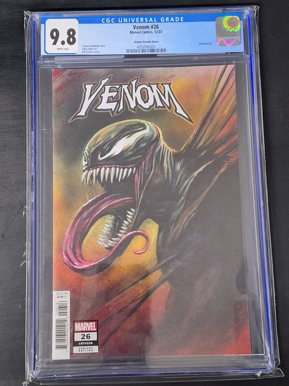 Venom 26 Marvel 2023 Adi Granov 1:25 Variant CGC 9.8 1st Black Widow Symbiote