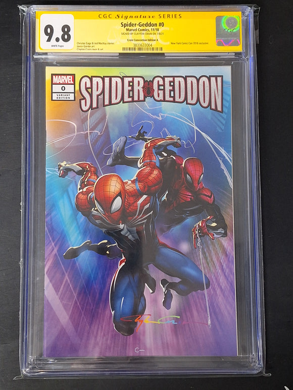 Spider-Geddon #0 Marvel 2018 Crain NYCC Exclusive CGC SS Crainbow Signature