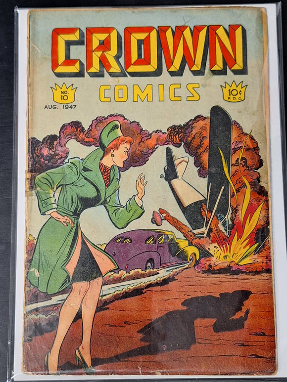 Crown Comics 10 August 1947 Published by Golfing/McCombs, Scarce Golden Age