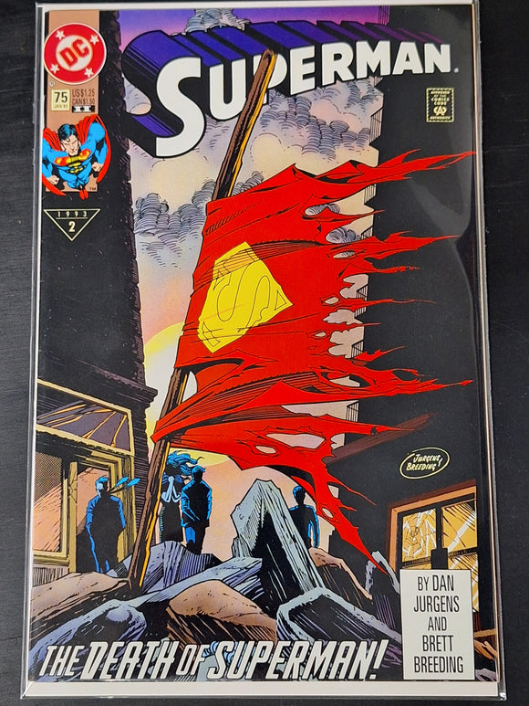 Superman 75 DC 1993 Second Printing The Death of Superman