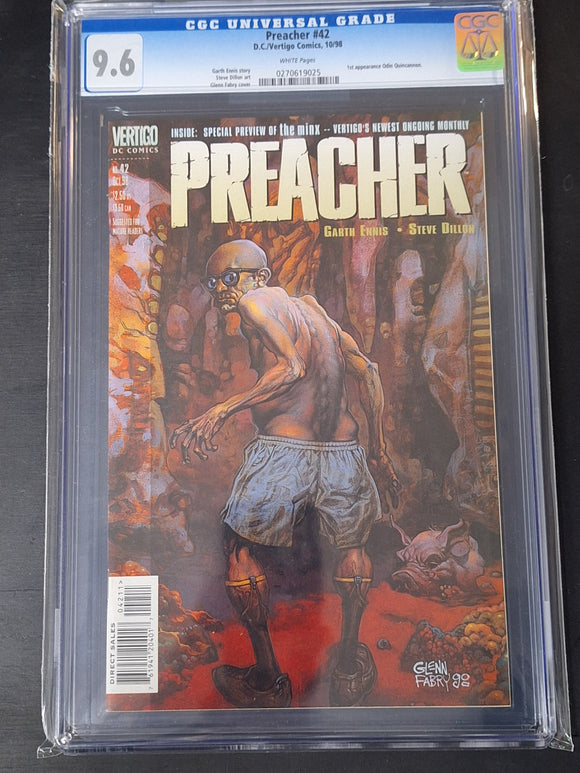 Preacher 42 DC Vertigo 1998 CGC 9.6 1st App of Odin Quincannon