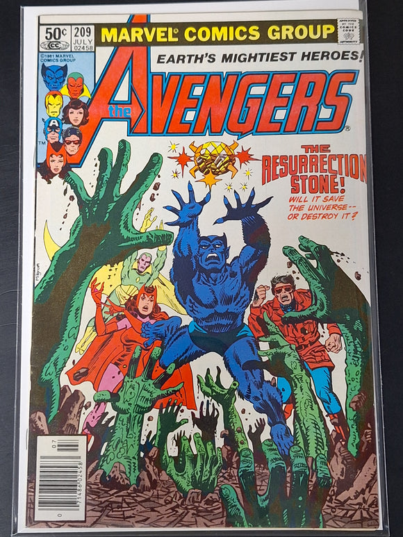 Avengers 209 Marvel 1981 Newsstand Edition, 1st Resurrection Stone