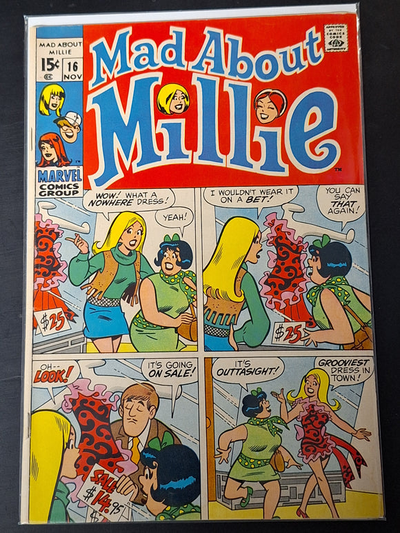 Mad About Millie 16 Marvel 1970 Final Issue