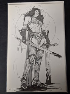 Red Sonja Black White & Red 8 Dynamite 2022 1:11 Virgin Variant