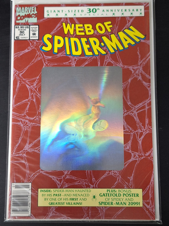 Web Of Spider-Man 90 Marvel 1992 Newsstand Edition Sealed Polybag