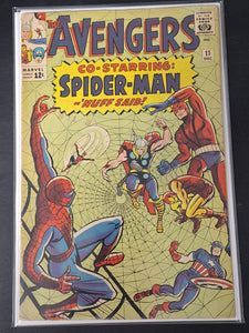 Avengers 11 Marvel 1964 2nd App of Kang, Early Spider-Man Appearance