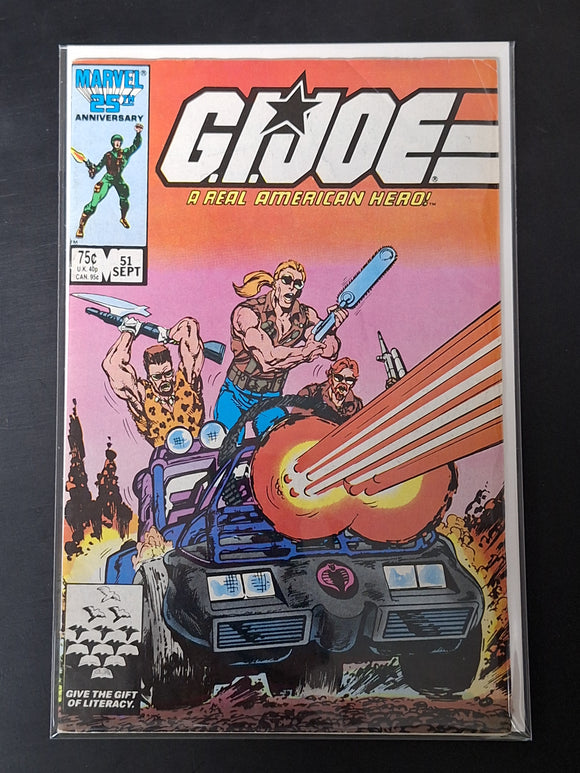 G.I. Joe 51 Marvel 1986 1st App of Cross Country, Thunder, & Toll Booth