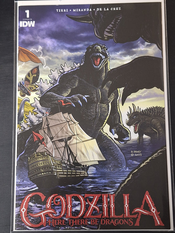 Godzilla Here There Be Dragons 1 IDW 2023 1:25 Variant