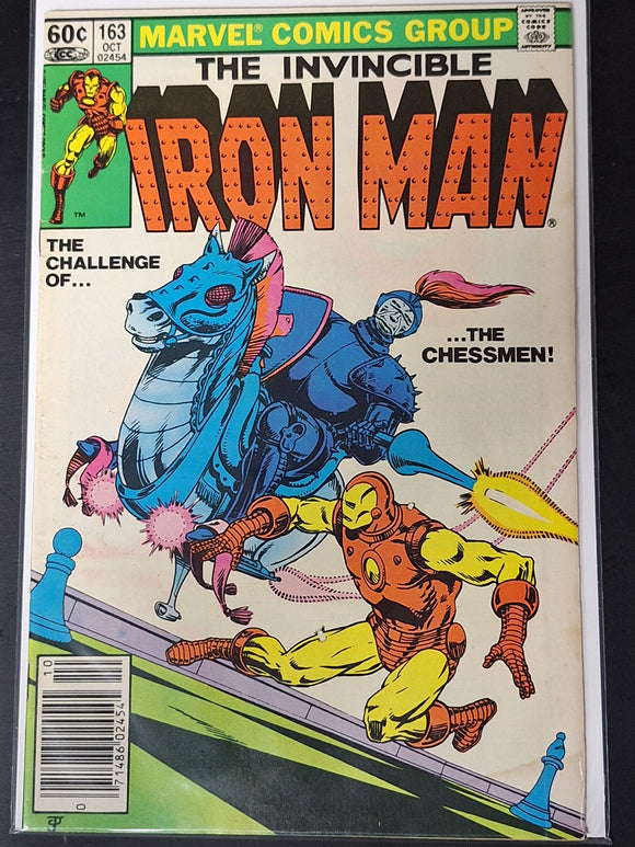 Iron Man 163 Marvel 1982 1st Cameo of Obadiah Stane, Newsstand