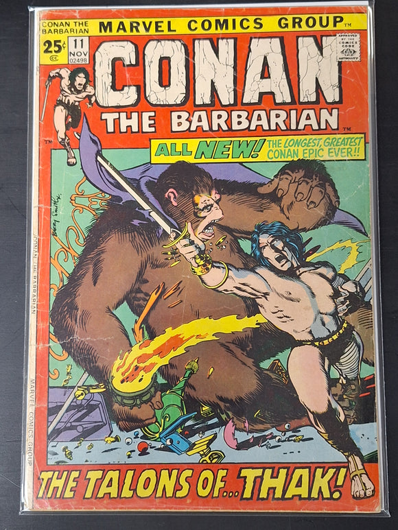 Conan The Barbarian 11 Marvel 1971 Bronze Age Classic