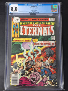 Eternals 2 Marvel 1976 1st App of Ajek & Celestials - Extremely Scare 30 Cent Price Variant - CGC 8.0