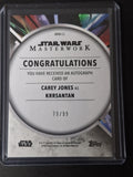 Topps Star Wars Masterwork 2023 - Auto Blue 79/99 - Carey Jones as Krrsantan