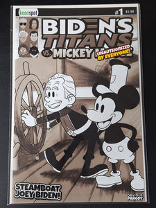 Biden's Titans vs Mickey Mouse 1 Keenspot 2024 Cover B