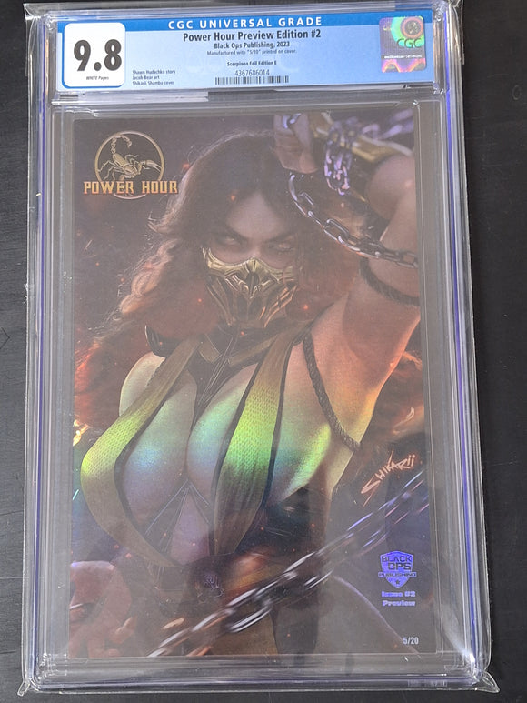 Power Hour Preview Edition 2 Black Ops 2023 Shikarii Scorpiona Foil Edition Ldt. 20 - CGC 9.8