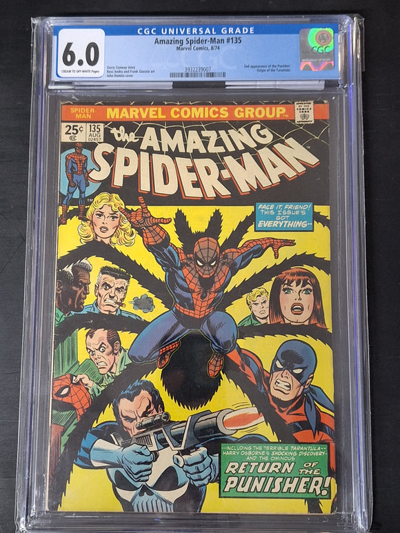 Amazing Spider-Man 135 Marvel 1974 2nd App of The Punisher CGC 6.0