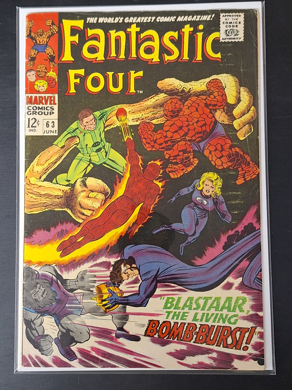 Fantastic Four 63 Marvel 1967 Blastar The Living Bomb-Burst