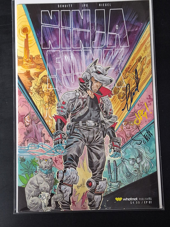 Ninja Funk 1 Whatnot 2022 Cover B Triple Signed With COA