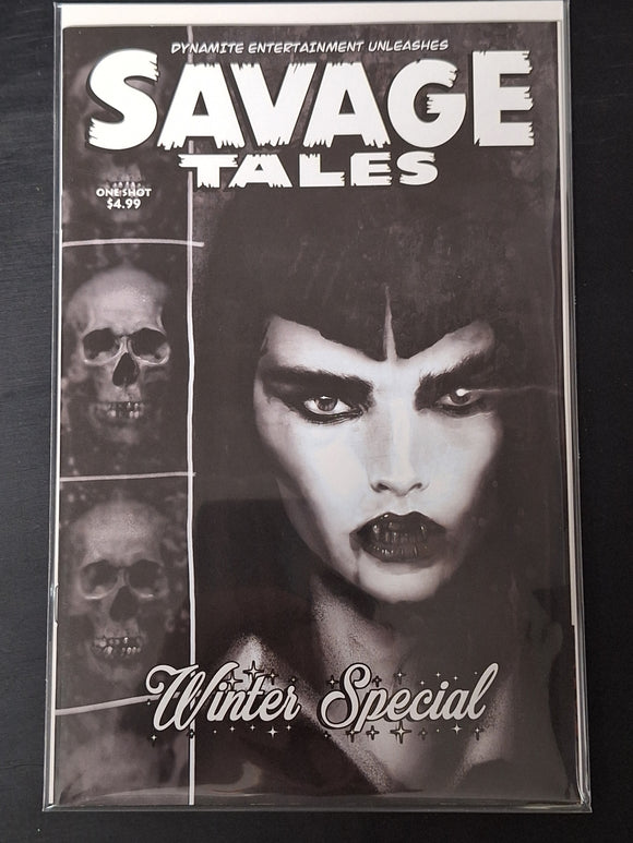 Savage Tales Winter Special One-Shot Dynamite 2022 1:7 Noir Variant