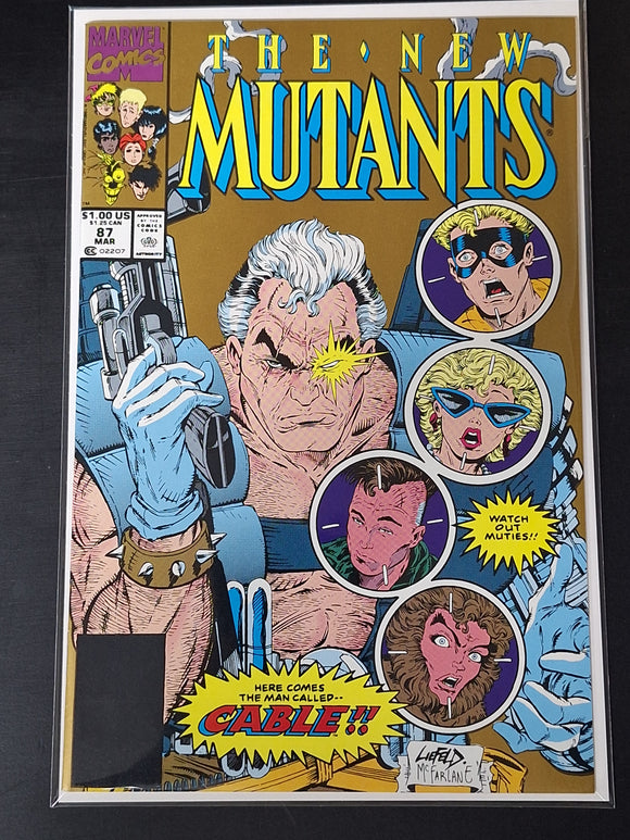 New Mutants 87 Marvel 1990 1st App of Cable, Gold Second Printing