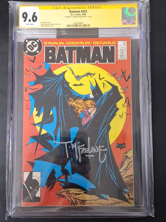 Batman 423 DC 1988 1st Printing CGC 9.6 SS McFarlane Signature