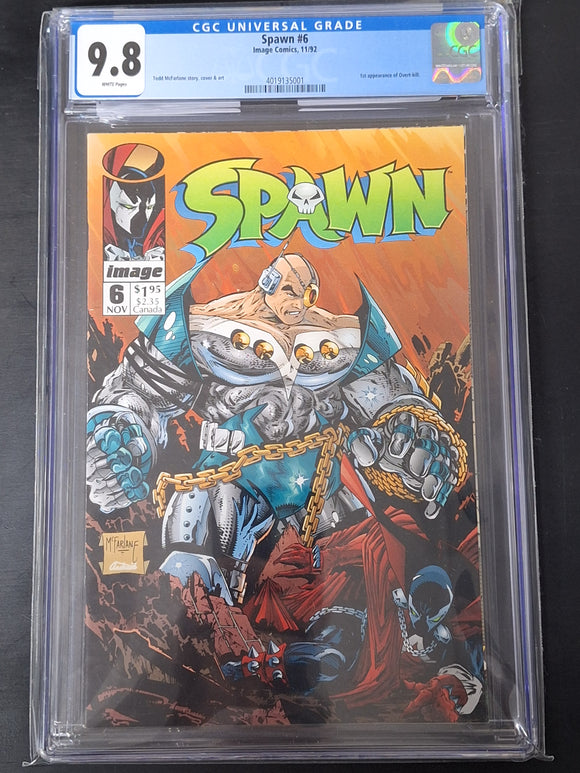 Spawn 6 Image 1992 1st App of Overt-Kill CGC 9.8