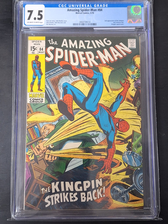 Amazing Spider-Man 84 Marvel 1970 2nd Schemer & Vanessa Fisk CGC 7.5