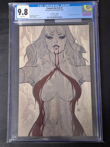 Vampirella 1 Dynamite 2019 Artgerm 1:25 Virgin Sneak Peak Variant CGC 9.8