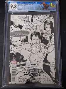 Cival War II: Choosing Sides 5 Marvel 2016 Convention Sketch Edition CGC 9.8