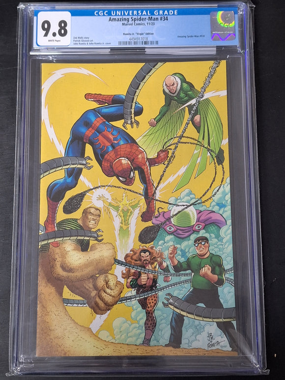 Amazing Spider-Man 34 Marvel 2023 Romita 1:100 Virgin Variant CGC 9.8