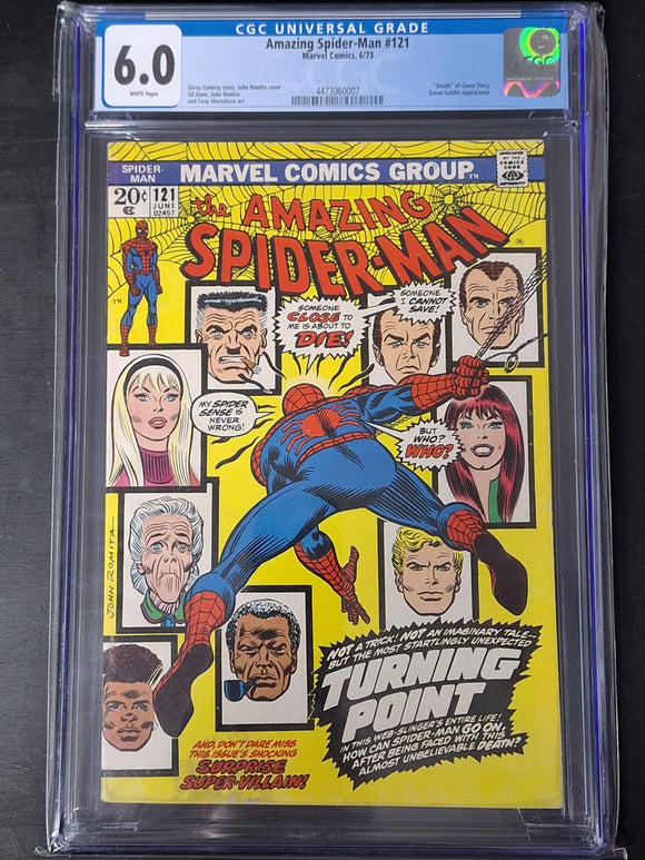 Amazing Spider-Man 121 Marvel 1973 The Death of Gwen Stacy CGC 6.0