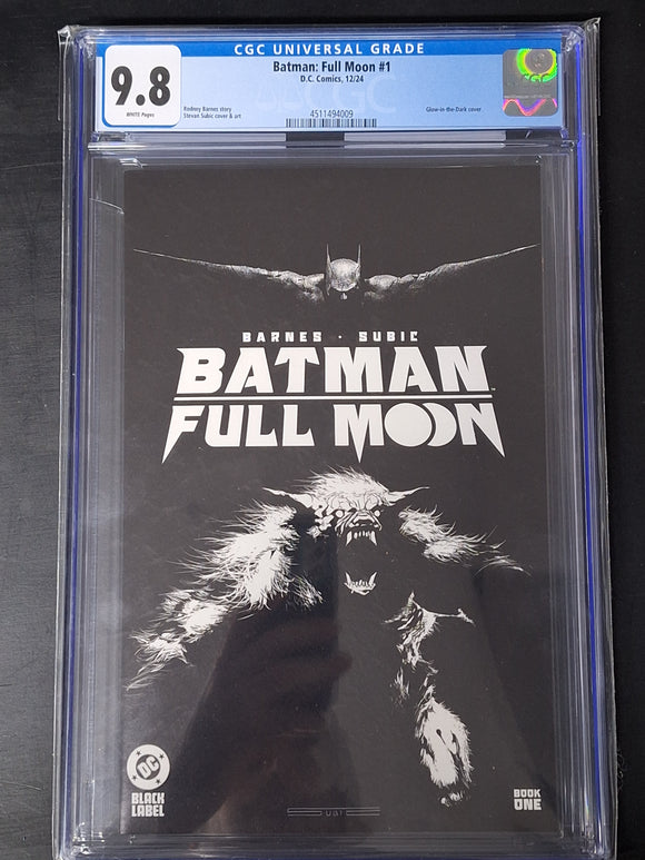 Batman: Full Moon 1 DC 2024 First Print Glow In The Dark Cover CGC 9.8