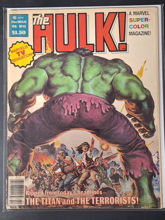 The Hulk! Magazine 13 Marvel 1978 1st Published Bill Sienkiewicz Art