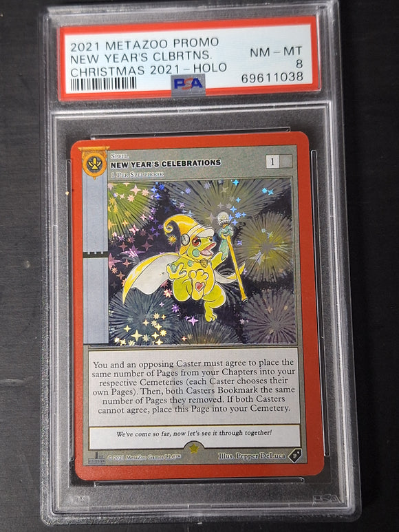 2021 Metazoo Promo New Year's Celebrations Christmas 2021 Holo - PSA 8