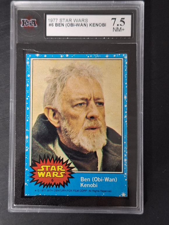 1977 Topps Star Wars  - Series 1 - #6 Ben (Obi-Wan) Kenobi - KSA 7.5