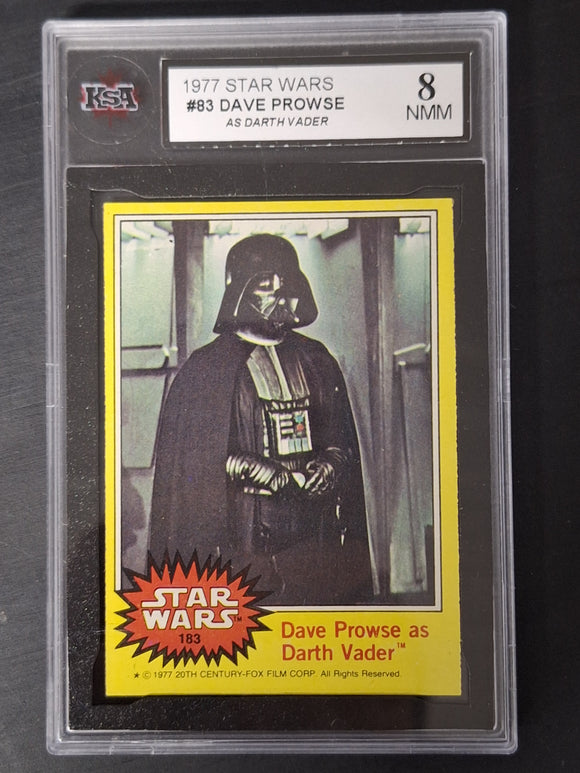 1977 Topps Star Wars  - Series 3 - #83 Dave Prowse As Darth Vader - KSA 8