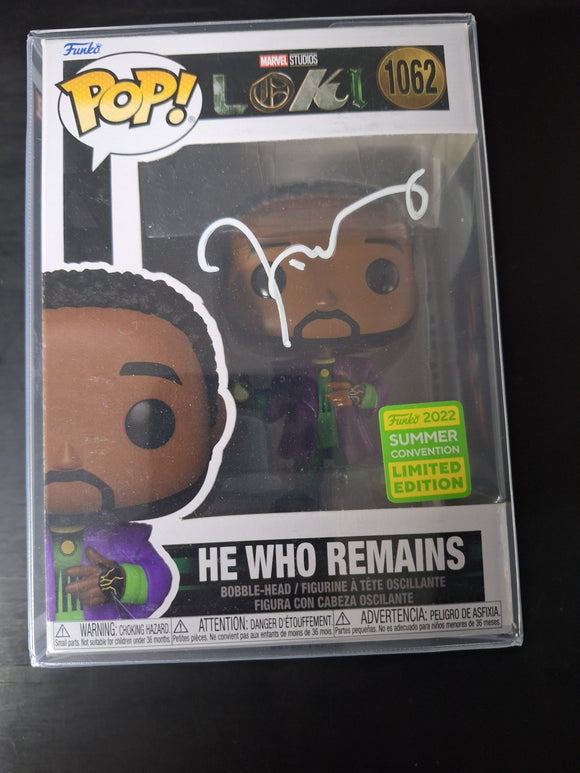 Funko POP! - He Who Remains #1062 Convention Excl - Autographed Johnathan Majors - Beckett Auto