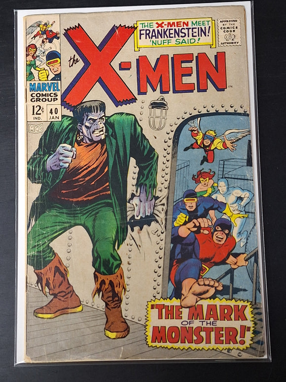 X-Men 40 Marvel 1968 1st App of Frankenstein in Marvel, 1st Jack O' Diamonds