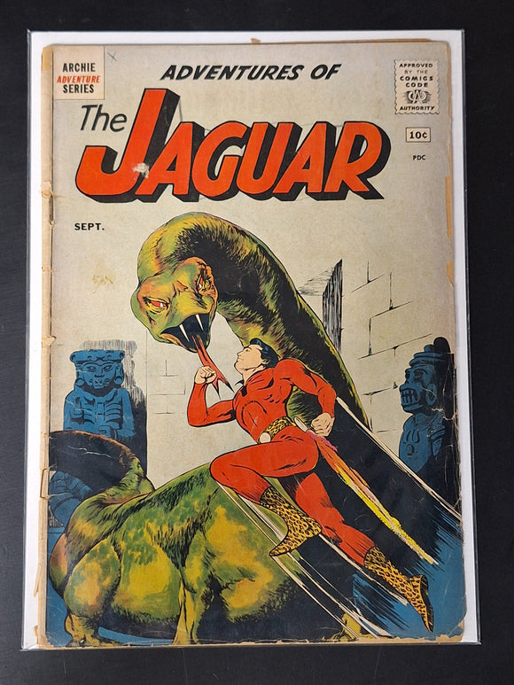 Adventures Of The Jaguar 1 Archie Adventure Series 1961 1st App & Origin Of The Jaguar