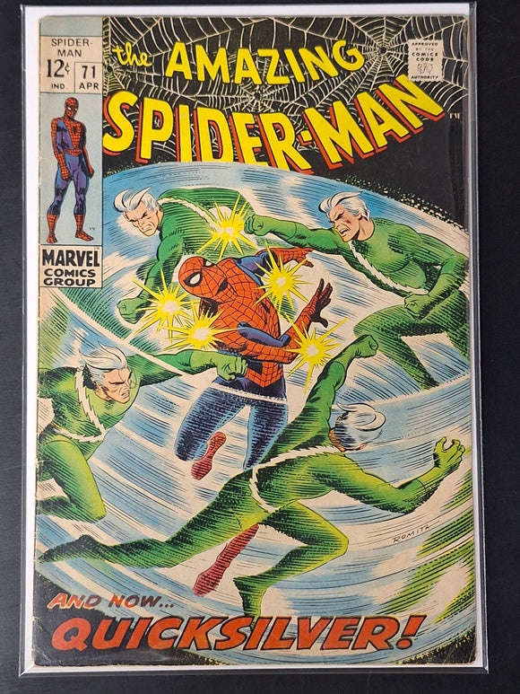 Amazing Spider-Man 71 Marvel 1969 Classic Quicksilver Cover