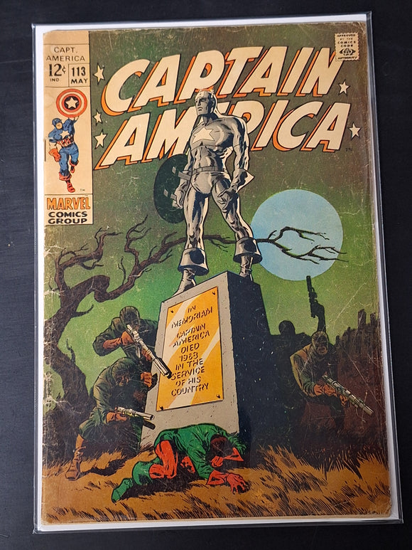 Captain America 113 Marvel 1969 Classic Jim Steranko Cover