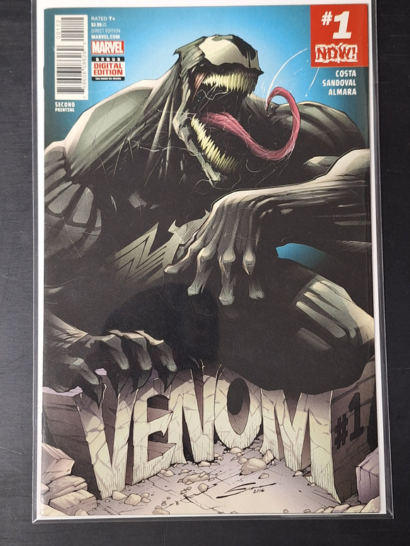 Venom 1 Marvel Comics 2017 HTF Second Printing, 1st Lee Price